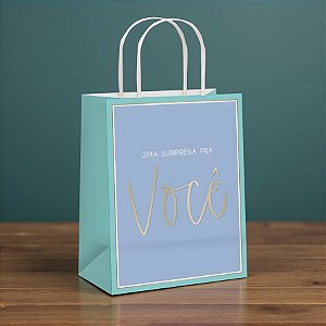 Sacola de Papel - Candy Tiffany - P 21,5x15x8cm - 1 unidade - Cromus - Rizzo