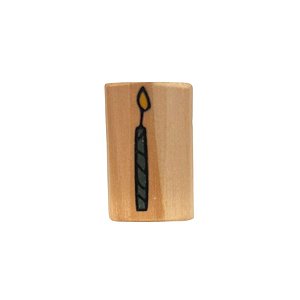 Carimbo de Madeira Artesanal - Vela - Cod.RL-178 P - 1 unidade - Rizzo