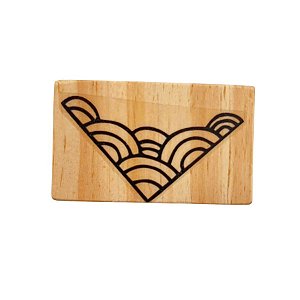 Carimbo de Madeira Artesanal - Triangulo Ornamental - Cod.RL-188 m - 1 unidade - Rizzo