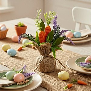 Mini Árvore Decorativa de Páscoa com Cenoura - 24cm - 1 unidade - Rizzo