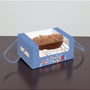 Caixa Practice Alta Para Meio Ovo 250g Com Alça E Colher - Feelings - 12x17x8cm - 6 unidades - Cromus - Rizzo