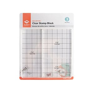 Kit Base para Carimbo - Cristal - 3 tamanhos - 3 unidades - Rizzo