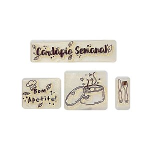 Kit Cartela de Carimbos - Bom Apetite M - 4 unidades - Rizzo