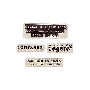 Kit Cartela de Carimbos - Frases Especiais M - 4 unidades - Rizzo