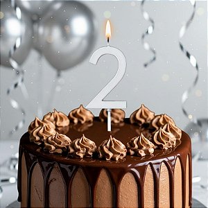 Vela Pick - Prata - Numero 2 - 1 unidade - Regina - Rizzo