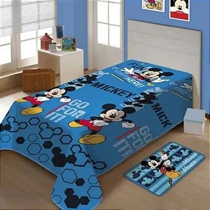 Manta Microfibra Fun - Mickey Mouse - 1,5x2,0m - 1 unidade - Disney Original - Rizzo