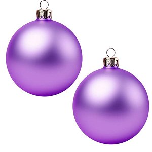 Bolas De Natal - Fosca Roxo - 12cm - 2 unidades - Rizzo