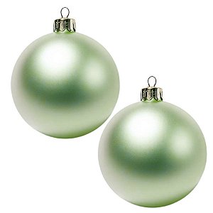 Bolas De Natal - Fosca Verde Claro - 12cm - 2 unidades - Rizzo