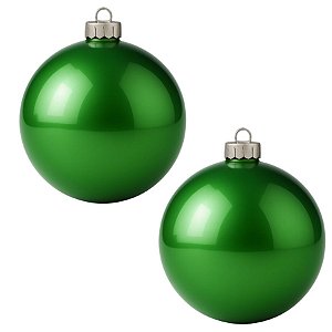 Bolas De Natal - Lisa Verde Claro - 12cm - 2 unidades - Rizzo