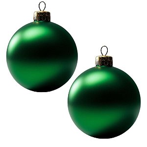 Bolas De Natal - Fosca Verde Escuro - 12cm - 2 unidades - Rizzo