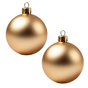 Bolas De Natal - Fosca Dourada - 12cm - 2 unidades - Rizzo