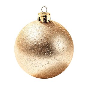 Bolas De Natal - Glitter Champagne - 15cm - 1 unidade - Rizzo