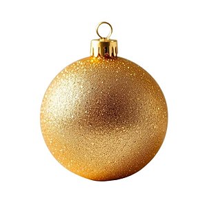 Bolas De Natal - Glitter Dourado - 15cm - 1 unidade - Rizzo