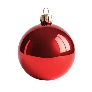 Bolas De Natal - Perolada Vermelha - 15cm - 1 unidade - Rizzo