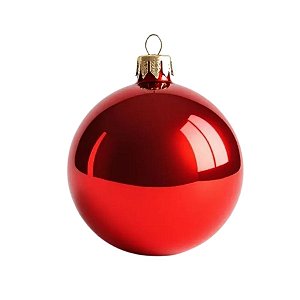 Bolas De Natal - Lisa Vermelha - 15cm - 1 unidade - Rizzo