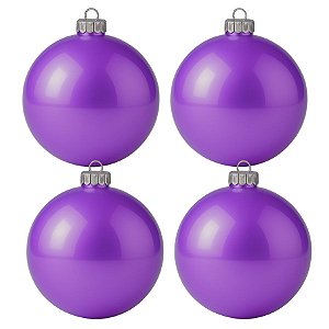 Bolas De Natal - Perolada Roxa - 4 unidades - Rizzo