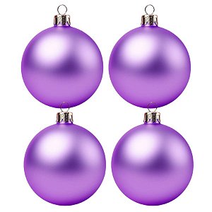 Bolas De Natal - Fosca Roxa - 4 unidades - Rizzo