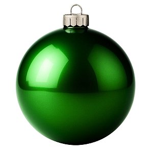 Bola de Natal Gigante Brilhante - Verde - 20cm  - 1 unidade - Rizzo