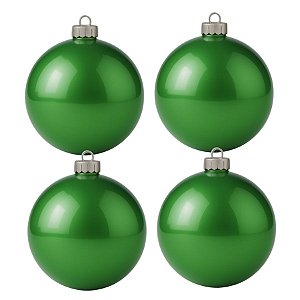Bolas De Natal - Perolada Verde Claro - 4 unidades - Rizzo