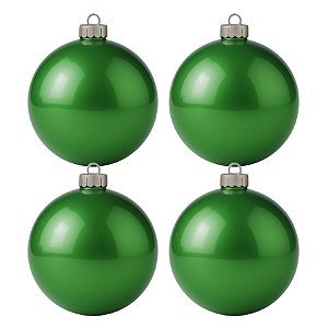 Bolas De Natal - Perolada Verde Escuro - 4 unidades - Rizzo