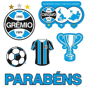 Decoração de Bolo - Grêmio - 19x21,5cm - 6 unidades - Regina - Rizzo