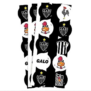 Adesivo Redondo - Atlético Mineiro - 4x4cm - 30 unidades - Regina - Rizzo