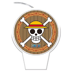 Vela Plana Adesivada - One Piece - 8,5cm - 1 unidade - FestColor - Rizzo