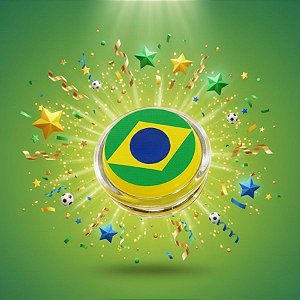 Ioiô Para Lembrancinha Festa -  Bandeira Do Brasil - 5,5x5,5cm - 1 unidade - Rizzo