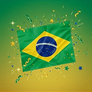 Bandeira De Tecido - Brasil - 45x70cm - 1 unidade - Rizzo