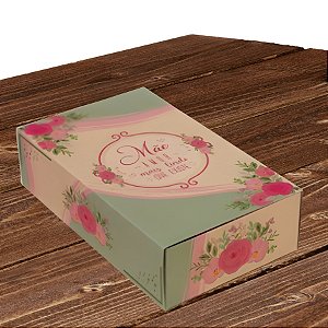 Caixa Gaveta Para 6 Doces Kraft - Amor de Mãe - 13x3,5x8cm - 5 unidades - Decora Doces - Rizzo