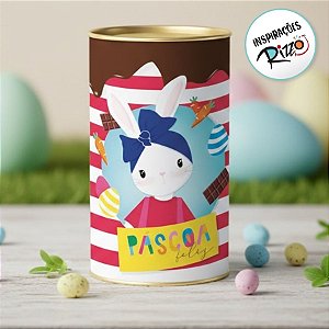 Lata Rigida para Ovos de 500g - Listras Vermelhas - 12,5x22cm - 1 unidade - Cromus - Rizzo