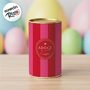 Lata Rigida para Ovos de 250g - Tale Vermelho - 9x16,5cm - 1 unidade - Cromus - Rizzo