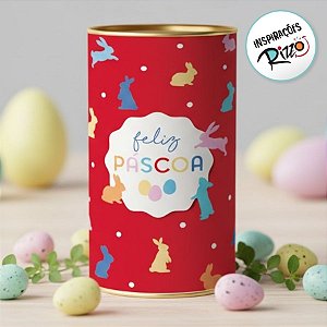 Lata Rigida para Ovos de 500g - Feeling Composê Vermelho - 12,5x22cm - 1 unidade - Cromus - Rizzo