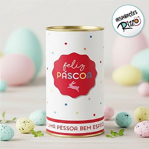 Lata Rigida para Ovos de 350g - Feeling Composê Branco - 10x18cm - 1 unidade - Cromus - Rizzo