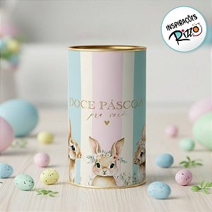 Lata Rigida para Ovos de 350g - Doce Páscoa pra Você - 10x18cm - 1 unidade - Cromus - Rizzo