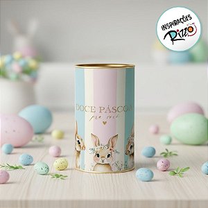 Lata Rigida para Ovos de 250g - Doce Páscoa pra Você - 9x16cm - 1 unidade - Cromus - Rizzo