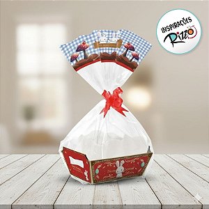 Kit Cesta - Contos de Páscoa - P 18x13x7,5cm - 1 unidade - Cromus - Rizzo