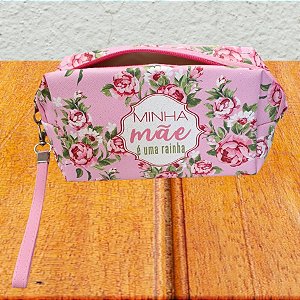 Nécessaire Minha Mãe é uma Rainha - Rosa - 17,5x9,5x7cm - 1 unidade - Rizzo