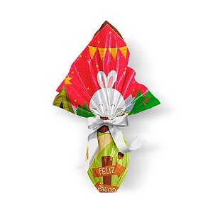 Saco Express 24x24cm para Ovos de 100g a 150g - Acampamento Vermelho - 25 unidades - Cromus - Rizzo