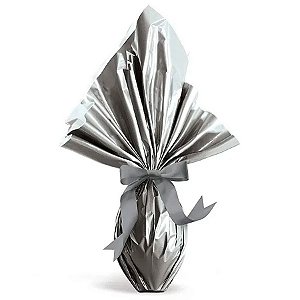 Saco Express 39x39cm para Ovos de 350g a 500g - Prata - 25 unidades - Cromus - Rizzo