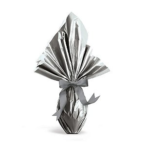 Saco Express 44x44cm para Ovos de 500g a 750g - Prata Metalizado - 25 unidades - Cromus - Rizzo