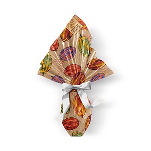 Saco Express 49x49cm para Ovos de 750g a 1kg - Cacau Tropical - 25 unidades - Cromus - Rizzo