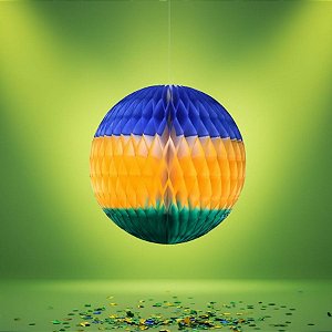 Globo de Papel Bandeira do Brasil - Copa do Mundo - 13cm - 1 unidade - GiroToy - Rizzo