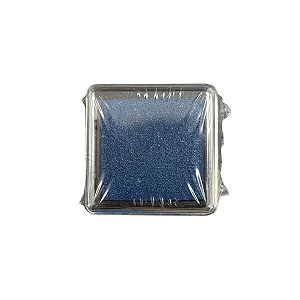 Almofada Para Carimbo em Plástico e Espuma - Carimbeira Azul Escuro - 3,5x3,5cm - 1 unidade - Rizzo