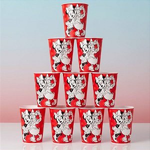 Kit 10 Copos para Lembrancinha - Minnie e Margarida Vermelha - 320ml - 1 unidade - Disney Original - Rizzo
