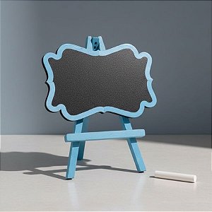 Lousa Decorativa em MDF - Arabesco Azul Claro - 24x20cm - 1 unidade - Rizzo