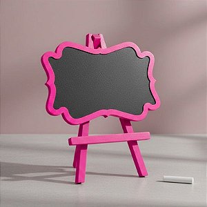 Lousa Decorativa em MDF - Arabesco Rosa - 24x20cm - 1 unidade - Rizzo