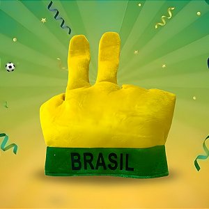 Cartola Brasil - Mão Amarela e Verde - 1 unidade - Rizzo