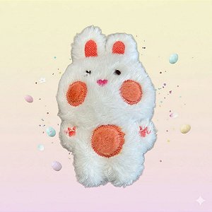 Brinquedo Para Pet de Páscoa - Coelhinho Coral - 14x8cm - 1 unidade - Rizzo
