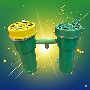 Buzina Dupla - Copa do Mundo Verde - 14x11x5cm - 1 unidade - Rizzo